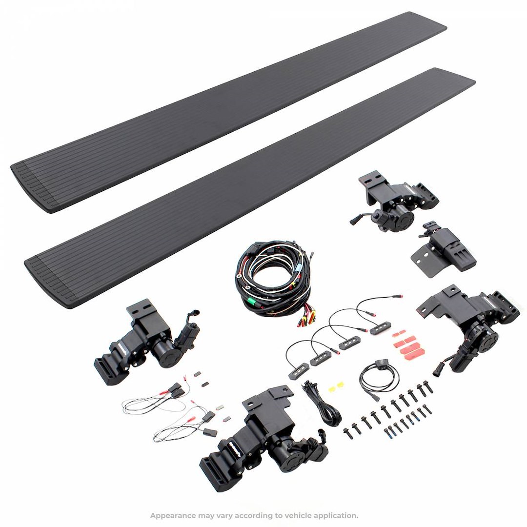 Go Rhino Running Board, E-Board E1, Textured Black, Aluminum, Lighted, Rocker Panel Mount – 20444580PC