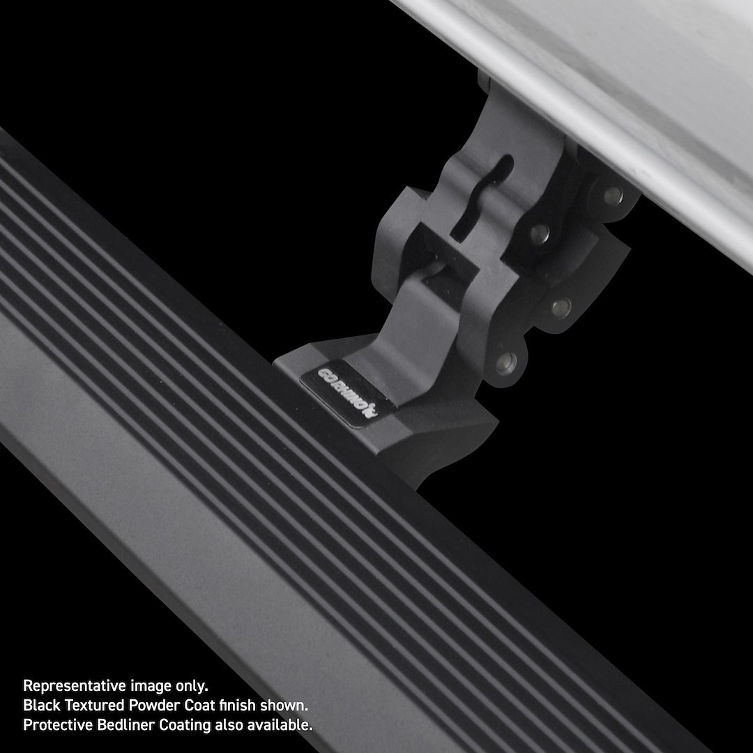 Go Rhino Running Board, E-Board E1, Protective Bedliner Coating, Black, Aluminum, Lighted, Rocker Panel Mount – 20492752T