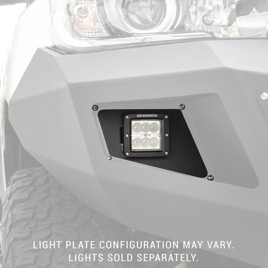Go Rhino Bumper Light Mount, Easily Adds Auxiliary Light Mounts to BR5/ BR10 Bumpers – 241732T