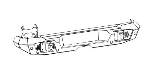 Go Rhino Bumper, Trailline, One Piece Full Width New Design, Direct-Fit, Mounting Hardware Included, Compatible with Factory Hitch – 274120T