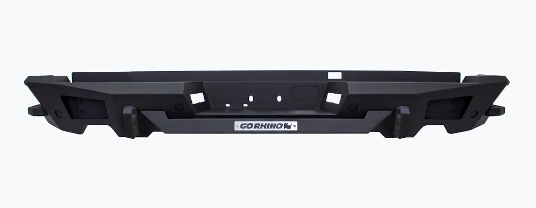 Go Rhino Bumper, BR20.5, One Piece Design, Mounting Hardware Included, With Light Pod Plates, Textured Powder Coat Black Steel – 28130T
