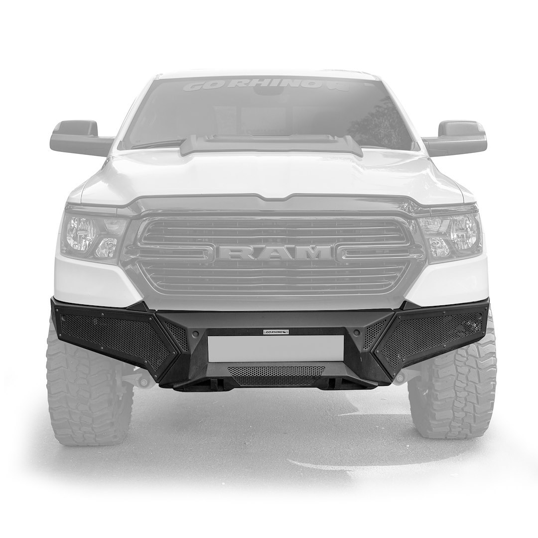Go Rhino Bumper, Element, One Piece Design, Mounting Hardware Included, Without Grille Guard, Without Winch Mount – 34130T