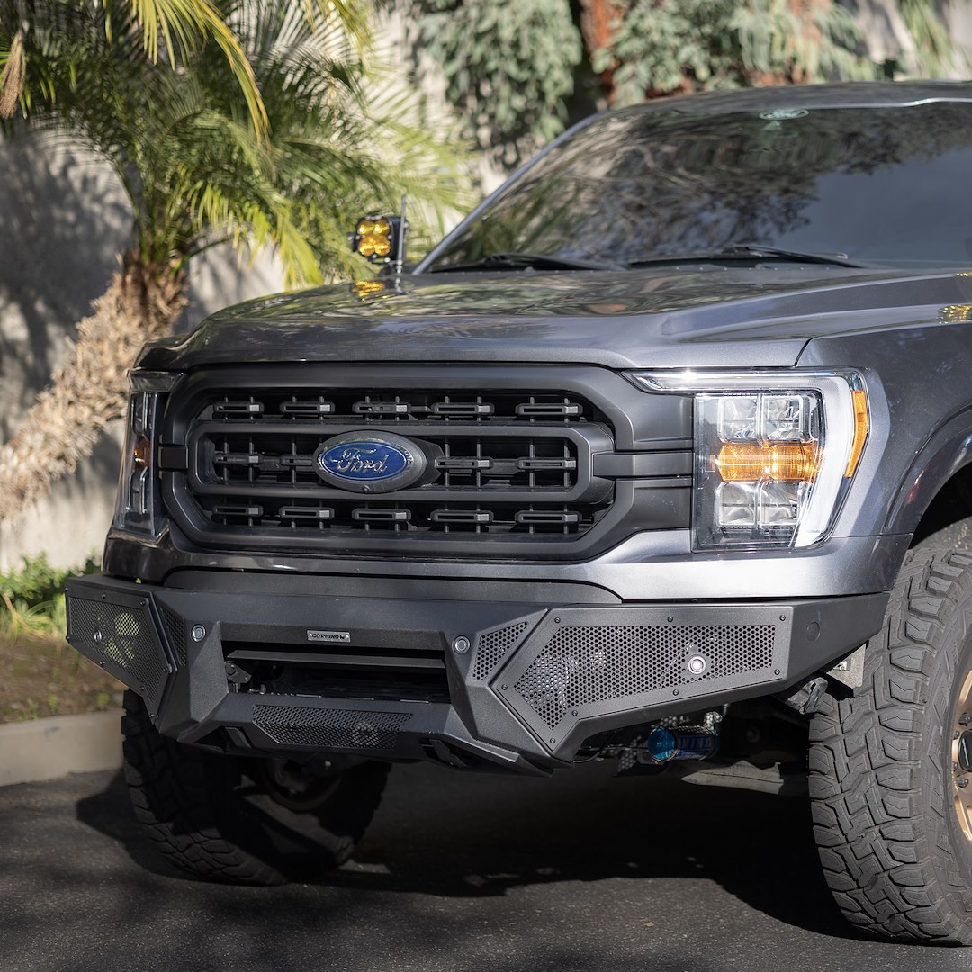 Go Rhino Bumper, Element, One Piece Design, Mounting Hardware Included, Without Grille Guard, Without Winch Mount – 343981T