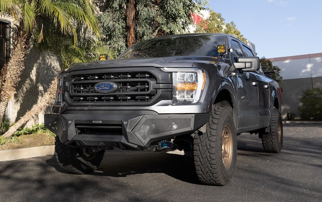 Go Rhino Bumper, Element, One Piece Design, Mounting Hardware Included, Without Grille Guard, Without Winch Mount – 343981T