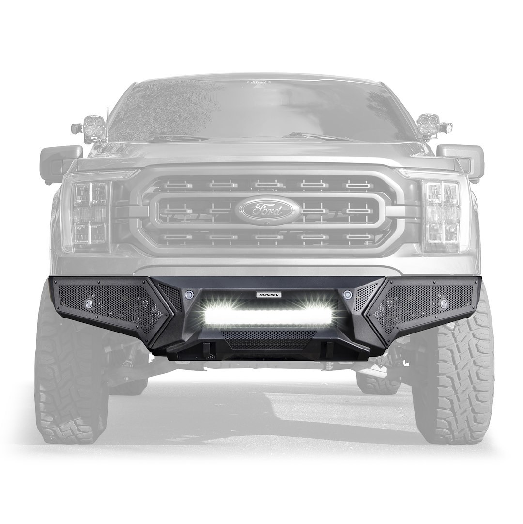 Go Rhino Bumper, Element, One Piece Design, Mounting Hardware Included, Without Grille Guard, Without Winch Mount – 343981T