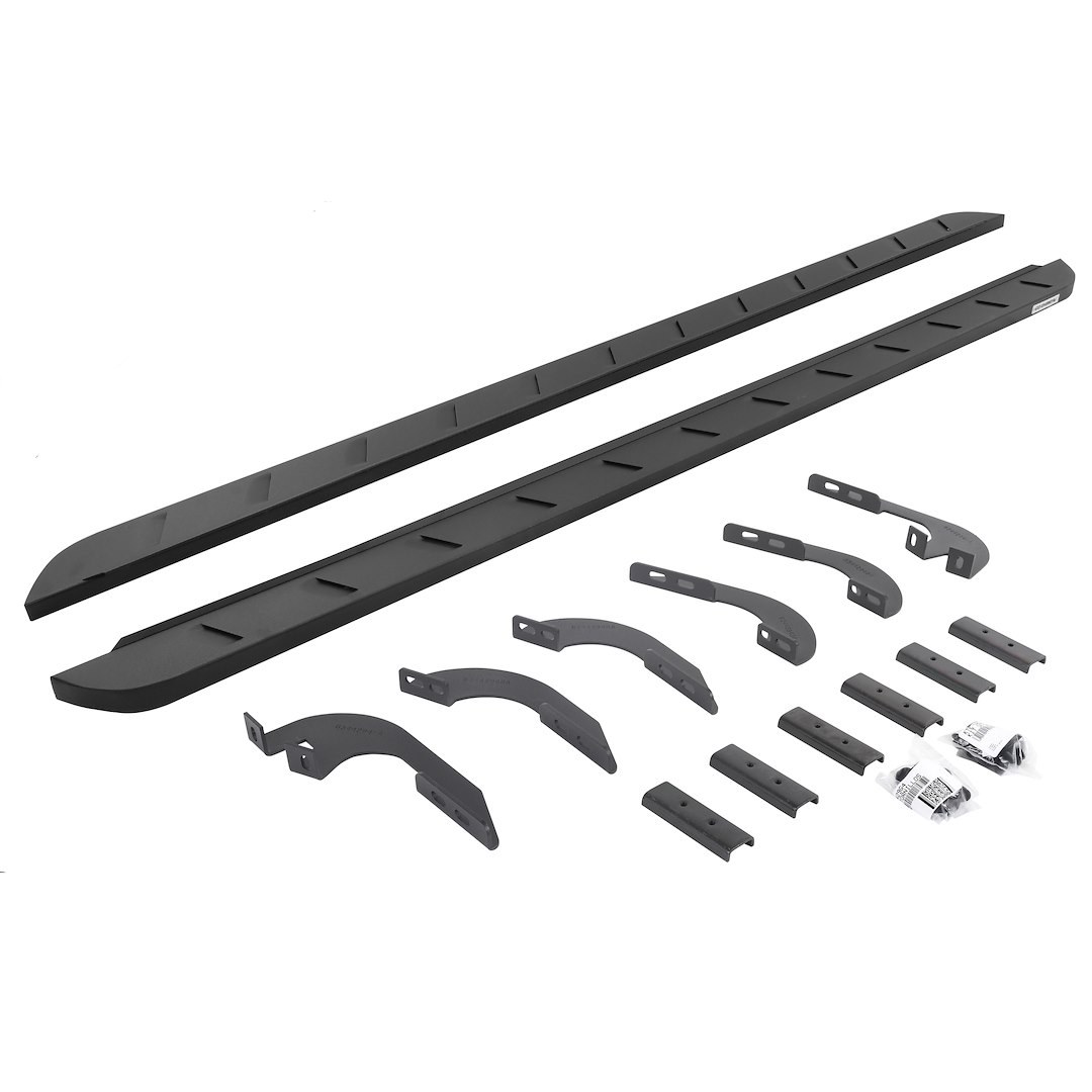 Go Rhino Running Board, RB10 Slim Line, Textured Powder Coated, Black, Mild Steel, Body/Frame Mount – 63442987SPC