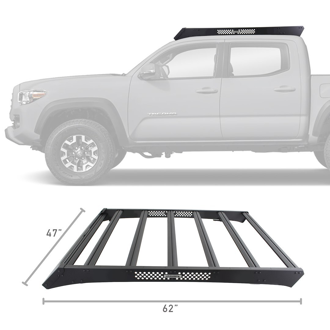 Go Rhino Roof Rack, Ceros, Powder Coat, Textured Black, Aluminum – 5933000T