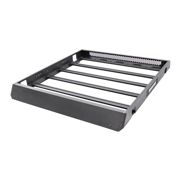 Go Rhino Roof Basket, SRM400, 48 Inch Length X 50 Inch Wide, Textured, Black, Aluminum – 5934048T