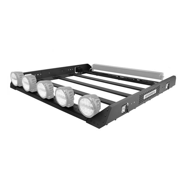 Go Rhino Roof Basket, SRM400, 48 Inch Length X 50 Inch Wide, Textured, Black, Aluminum – 5934048T