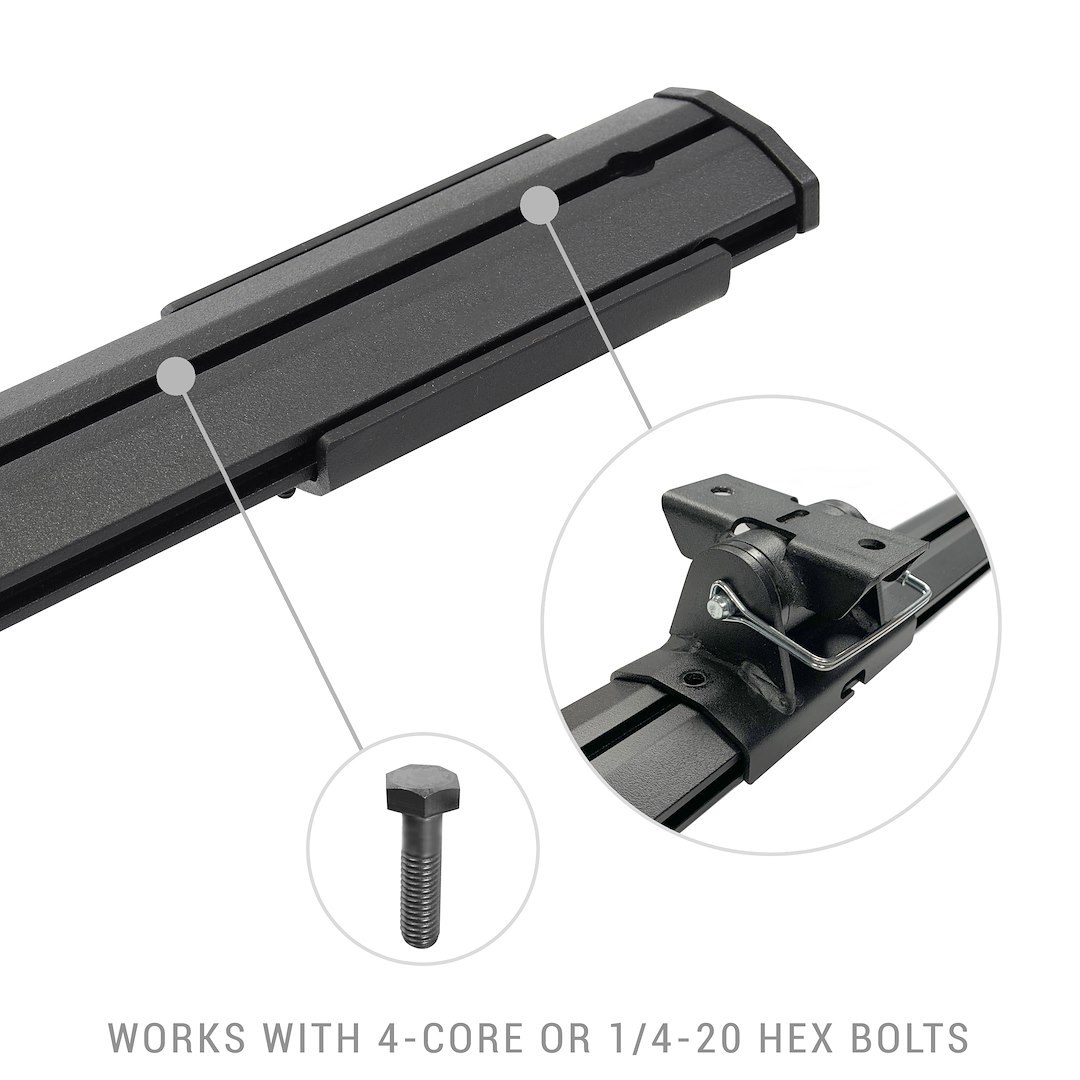 Go Rhino Bed Cargo Rack Cross Bar, Xrs, For Mounting Cargo Boxes/ Rooftop Tents/ Kayaks/ Bikes, 300 Pound Max Capacity, 36 Inch Length – 5935000T