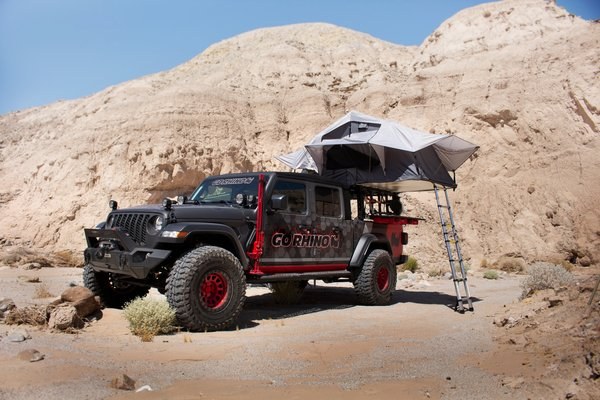 Go Rhino Bed Cargo Rack, Xrs Overland Xtreme, Factory Bed or Bed Rail Mount, Textured Powder Coated, Black, Mild Steel – 5950000T