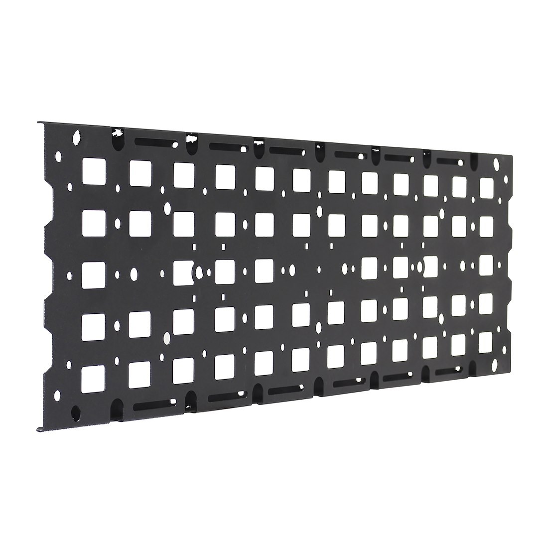 Go Rhino Molle Cargo Panel, Multi Purpose Accessory Mount, Compatible with Most Recovery Track Boards, Bolt on, Textured, Black, Mild Steel – 5950020T