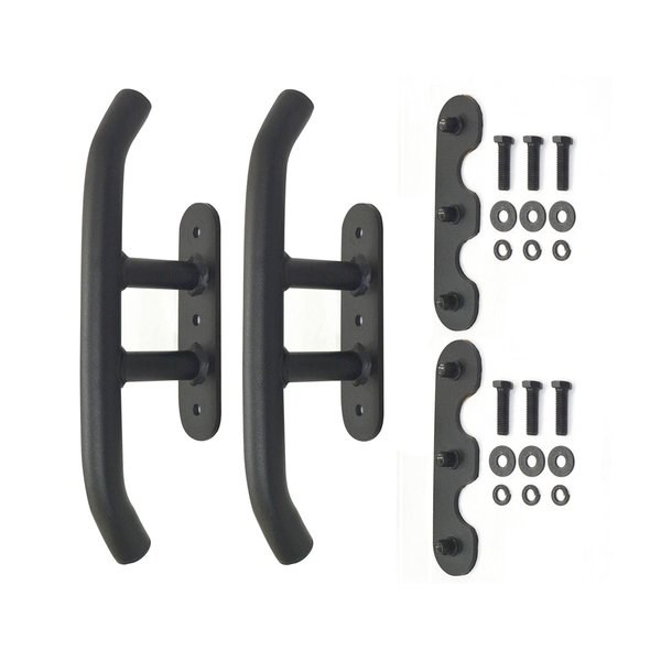 Go Rhino Bed Cargo Rack Grab Handle, Xrs, Mounts to Go Rhino Overland Xtreme Rack, Textured Black, Steel, Set of 2 – 5950100T