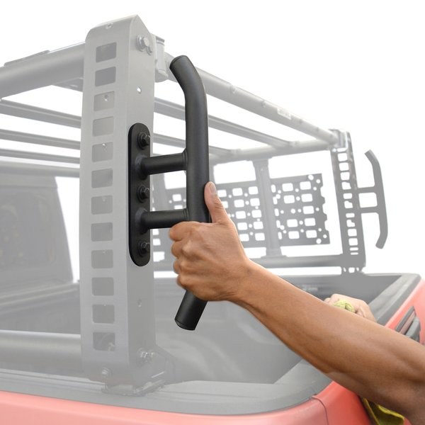 Go Rhino Bed Cargo Rack Grab Handle, Xrs, Mounts to Go Rhino Overland Xtreme Rack, Textured Black, Steel, Set of 2 – 5950100T