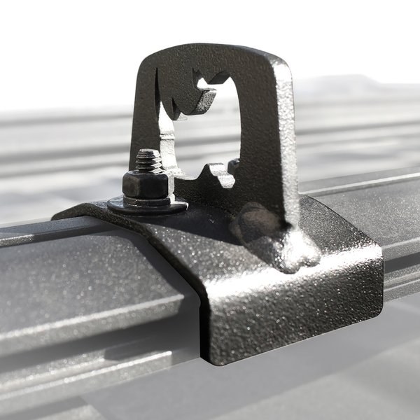 Go Rhino Tie Down Anchor, Srm Series, Mounts to Srm Series 4-CORE Channel System, Textured, Black, Mild Steel, With 4 Bracket Sets – 5950130T