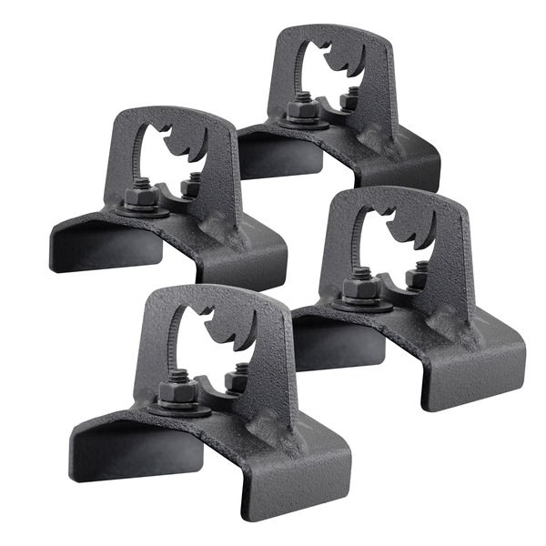 Go Rhino Tie Down Anchor, Srm Series, Mounts to Srm Series 4-CORE Channel System, Textured, Black, Mild Steel, With 4 Bracket Sets – 5950130T