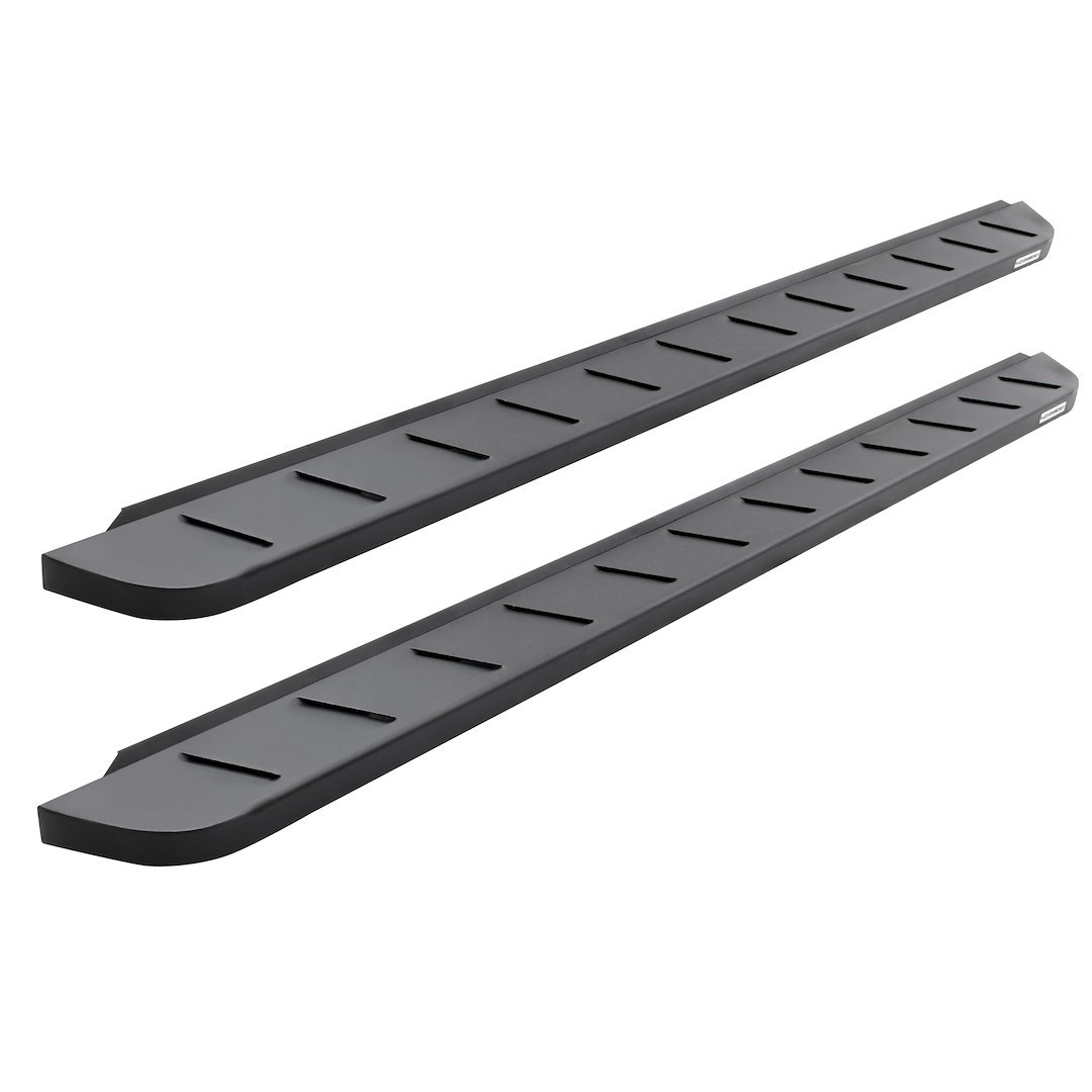 Go Rhino Running Board, RB10, Textured, Black, Galvanized Steel, Unlighted, Rocker Panel Mount, With Drop Down Step – 6340488020PC