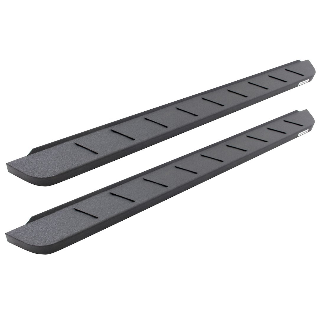 Go Rhino Running Board, RB10, Textured, Black, Mild Steel, Unlighted, Body/ Frame Mount, With Drop Down Step – 6341268020T
