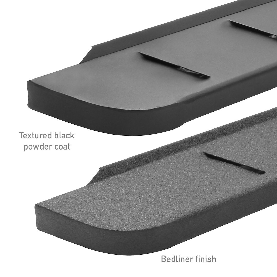 Go Rhino Running Board, RB10, Textured, Black, Galvanized Steel, Unlighted, Rocker Panel Mount, Without Drop Step – 63434668T