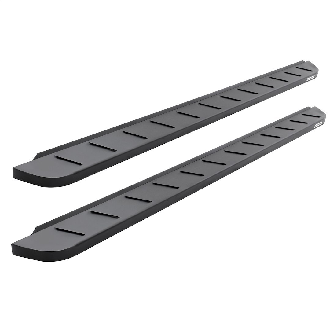 Go Rhino Running Board, RB10, Textured, Black, Galvanized Steel, Unlighted, Rocker Panel Mount, With Drop Down Step – 6343468020PC