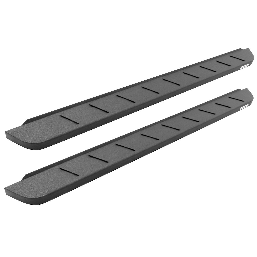 Go Rhino Running Board, RB10, Textured, Black, Mild Steel, Unlighted, Rocker Panel Mount, 87 Inch Length – 63441687T
