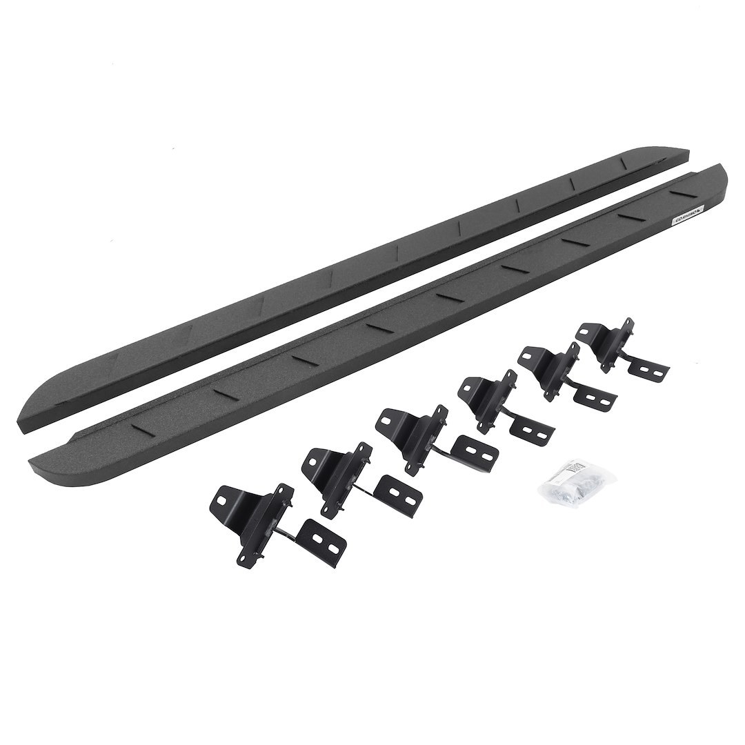 Go Rhino Running Board, RB10 Slim Line, Protective Bedliner Coated, Black, Mild Steel, Body/Frame Mount – 63450673ST