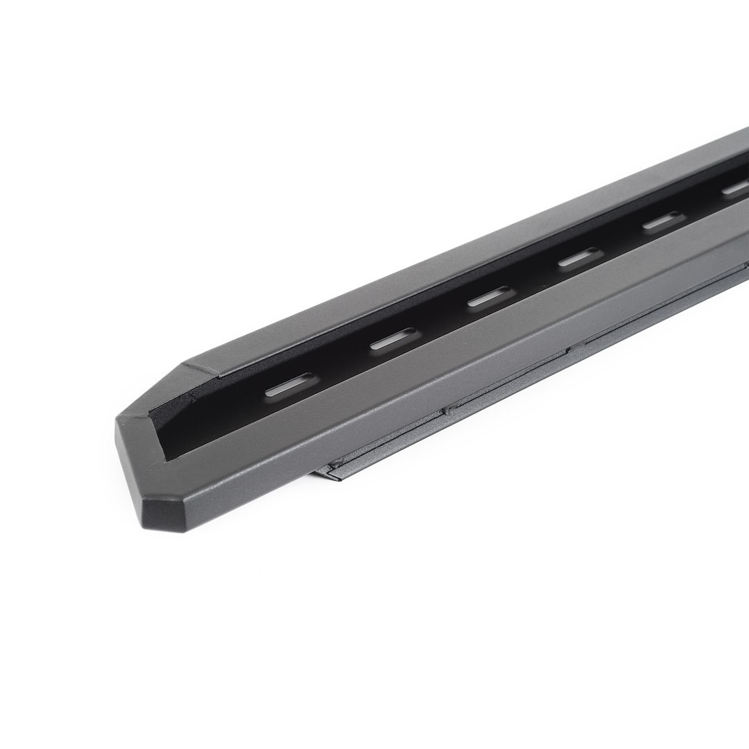 Go Rhino Running Board, RB30, Textured, Black, Galvanized Steel, Unlighted, Rocker Panel Mount, With Drop Down Steps – 6964358020PC