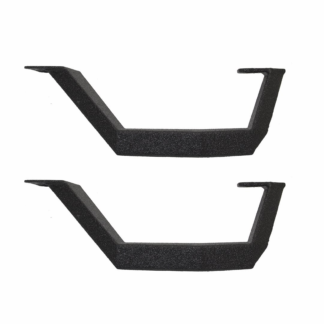 Go Rhino Nerf Bar Step, RB20, For RB10/ RB20/ RB30 Running Boards, 4 Inch Drop Down Angled Steps, Textured Polyurethane Coated, Black – 69420000T