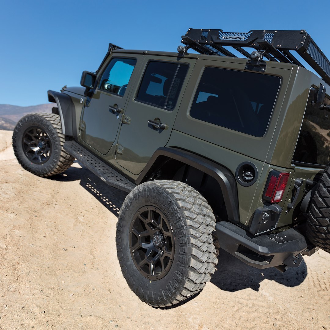 Go Rhino Running Board, RB20, Polyurea, Galvanized Steel, Unlighted, Body/Frame Mount – 69450673T