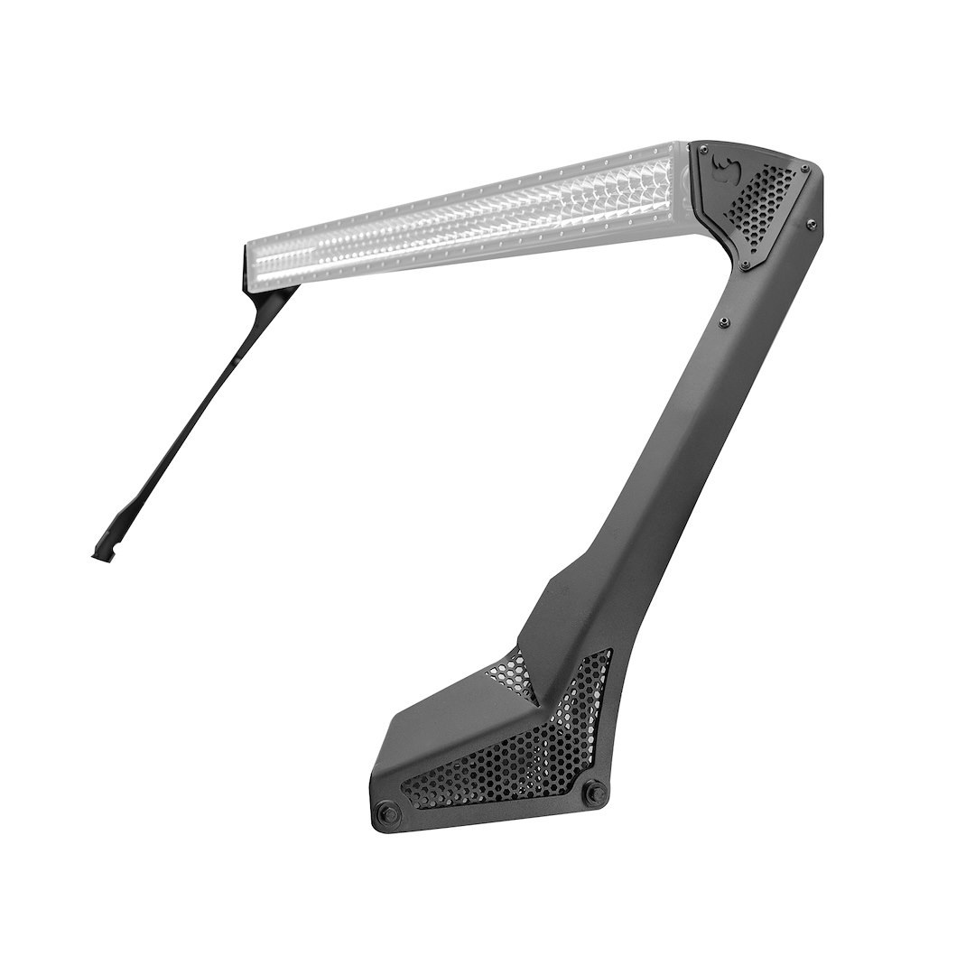 Go Rhino Light Bar Mounting Kit, Windshield Mount, Mounts One 50 Inch Light Bar, Textured Powder Coated, Black, Steel, Single – 730500T
