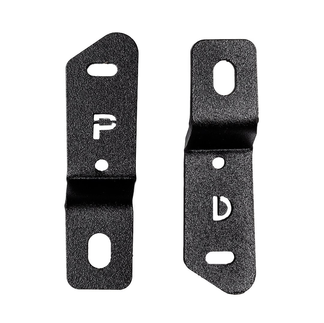 Go Rhino Driving/ Fog Light Mounting Bracket, Hood Mount, Textured Powder Coated, Mounts One 3 Inch Cube Lights Offset, Black, Steel – 732280T