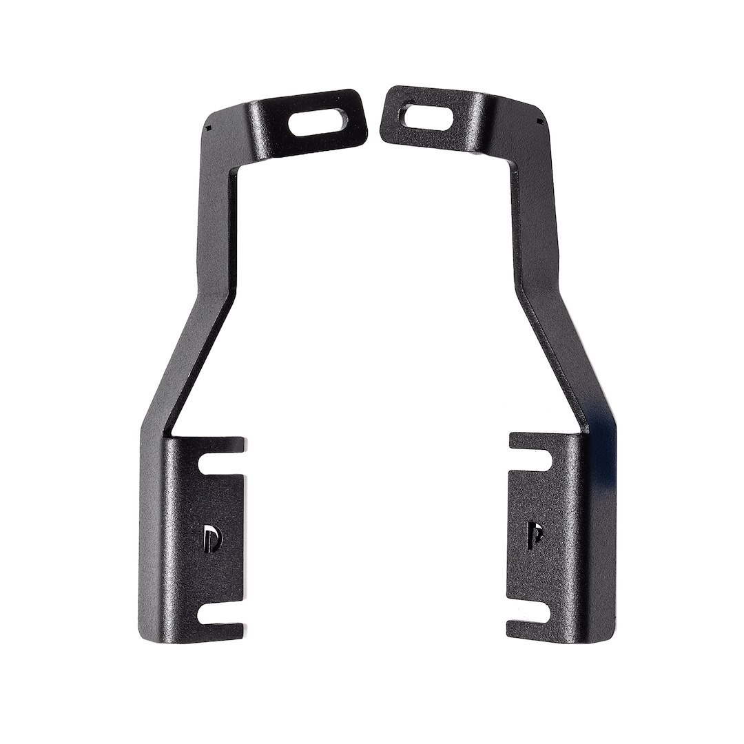 Go Rhino Driving/ Fog Light Mounting Bracket, Hood Mount, Textured Powder Coated, Mounts One 3 Inch Cube Lights Offset, Black, Steel – 732330T
