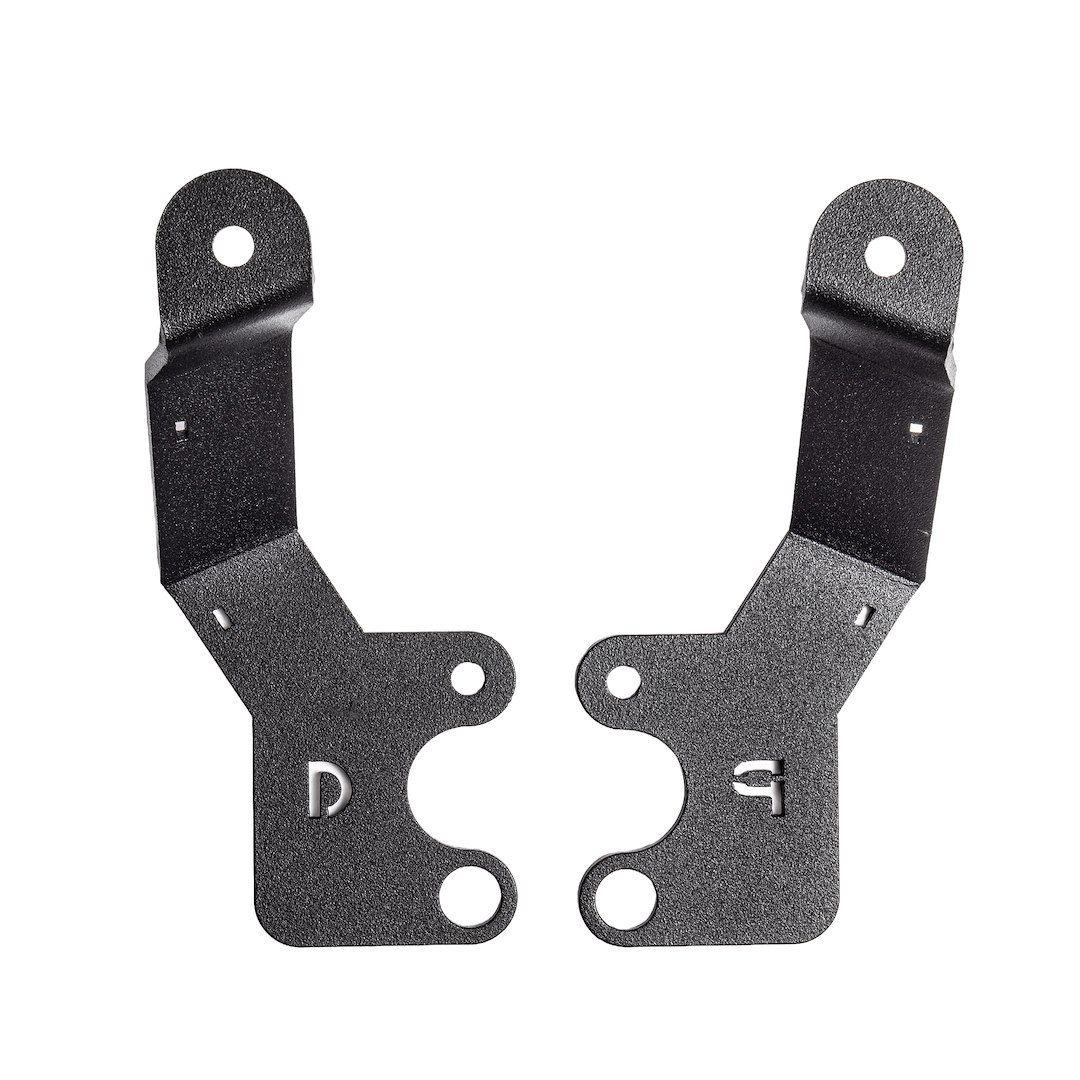 Go Rhino Driving/ Fog Light Mounting Bracket, Hood Mount, Textured Powder Coated, Mounts One 3 Inch Cube Lights Offset, Black, Steel – 732350T