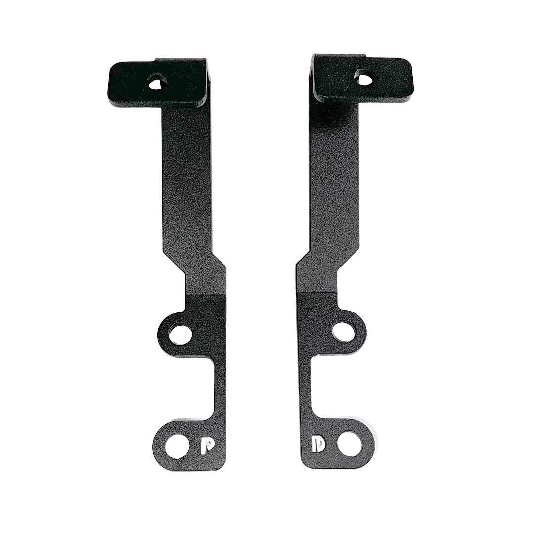 Go Rhino Driving/ Fog Light Mounting Bracket, Hood Mount, Textured Powder Coated, Mounts One 3 Inch Cube Lights Offset, Black, Steel – 732365T