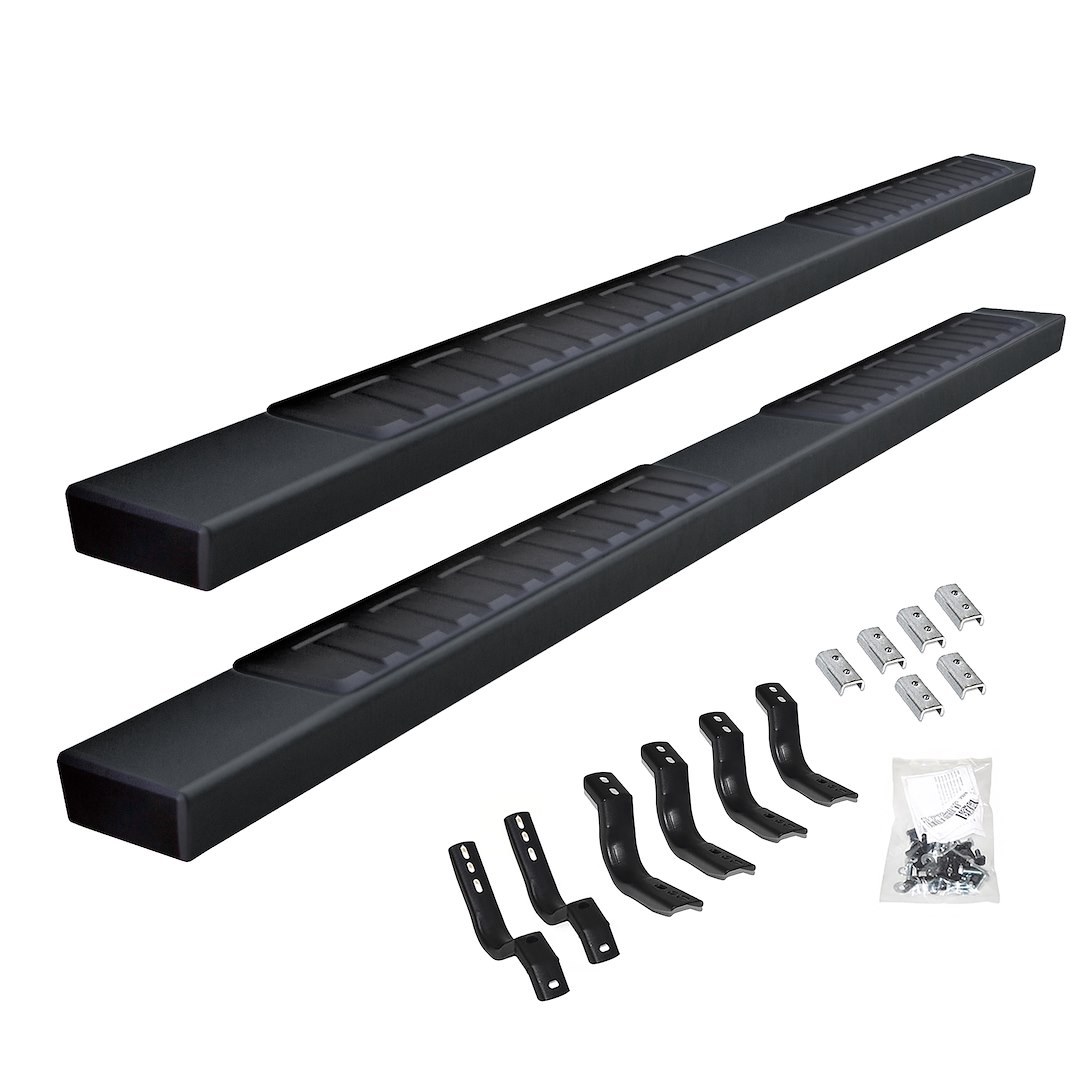 Go Rhino Running Board, OE Xtreme II, Powder Coated, Textured Black, Steel, Unlighted, Rocker Panel Mount – 6862443587T