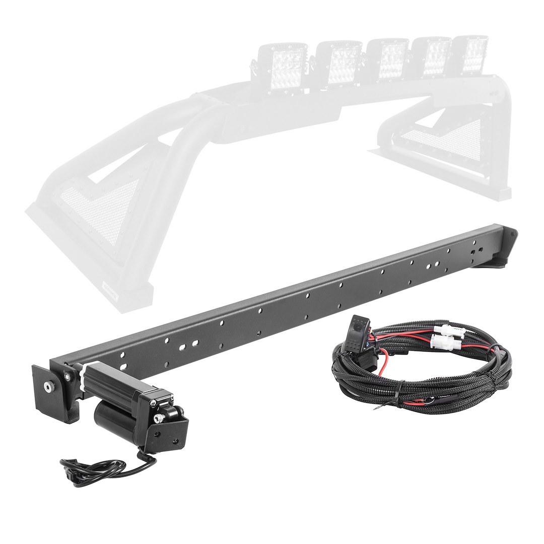 Go Rhino Driving/ Fog Light Mounting Bracket, Sport Bar 2.0, Mounts to Sport Bar 2.0, Mounts Five 6 Inch Round or Five 3 Inch Cube Lights – 960001T