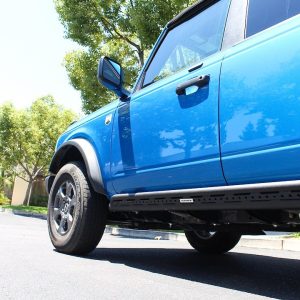 Go Rhino Rocker Panel Guard, Round Tube, With Full Length Step Area, Powder Coated, Black, Steel – FS4129T