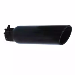 Go Rhino Exhaust Tail Pipe Tip, 2-1/4 Inch Inside Diameter, 3 Inch Outside Diameter, Black Powder Coated Stainless Steel, Round – GRT225310B