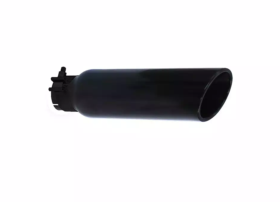 Go Rhino Exhaust Tail Pipe Tip, 2-1/4 Inch Inside Diameter, 3 Inch Outside Diameter, Black Powder Coated Stainless Steel, Round – GRT225310B