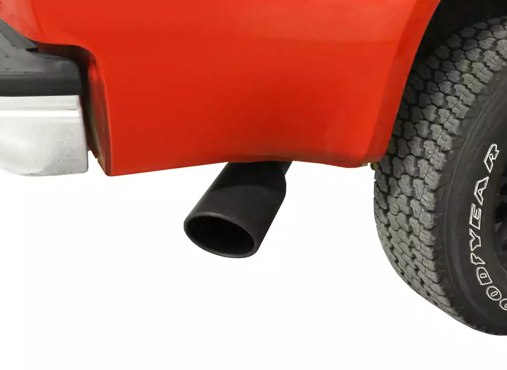 Go Rhino Exhaust Tail Pipe Tip, 2-1/4 Inch Inside Diameter, 3 Inch Outside Diameter, Black Powder Coated Stainless Steel, Round – GRT225310B