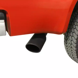 Go Rhino Exhaust Tail Pipe Tip, 2-1/4 Inch Inside Diameter, 3 Inch Outside Diameter, Black Powder Coated Stainless Steel, Round, Angle Cut – GRT22536B