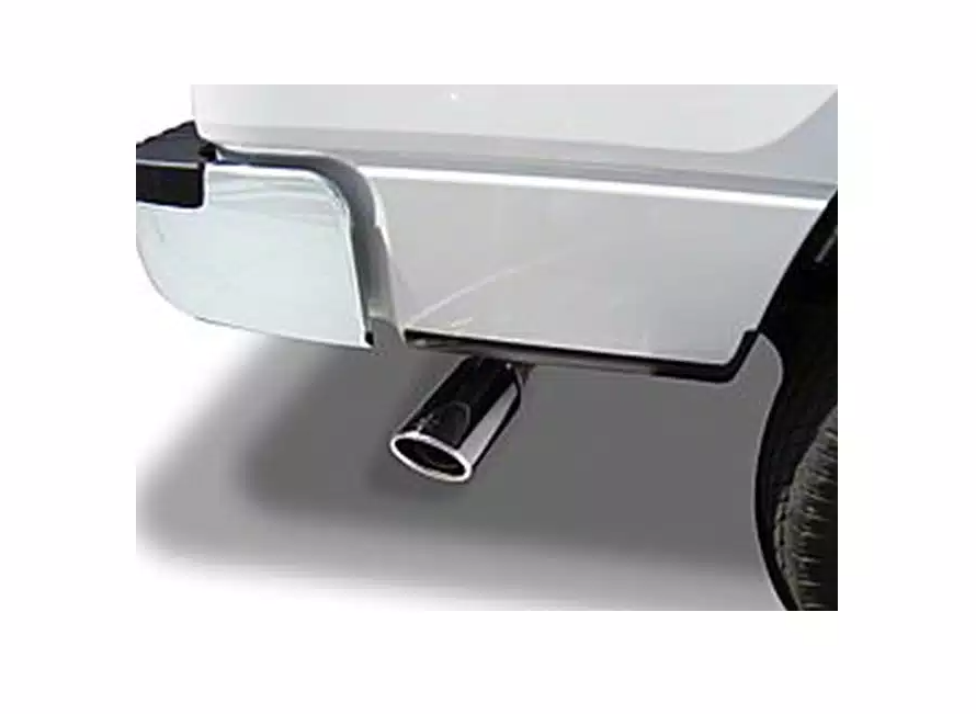 Go Rhino Exhaust Tail Pipe Tip, 2-1/4 Inch Inside Diameter, 4 Inch Outside Diameter, Chrome Plated Stainless Steel, Round, Angle Cut – GRT225414