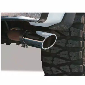 Go Rhino Exhaust Tail Pipe Tip, 2 Inch Inside Diameter, 3 Inch Outside Diameter, Chrome Plated Stainless Steel, Round, Angle Cut – GRT2310