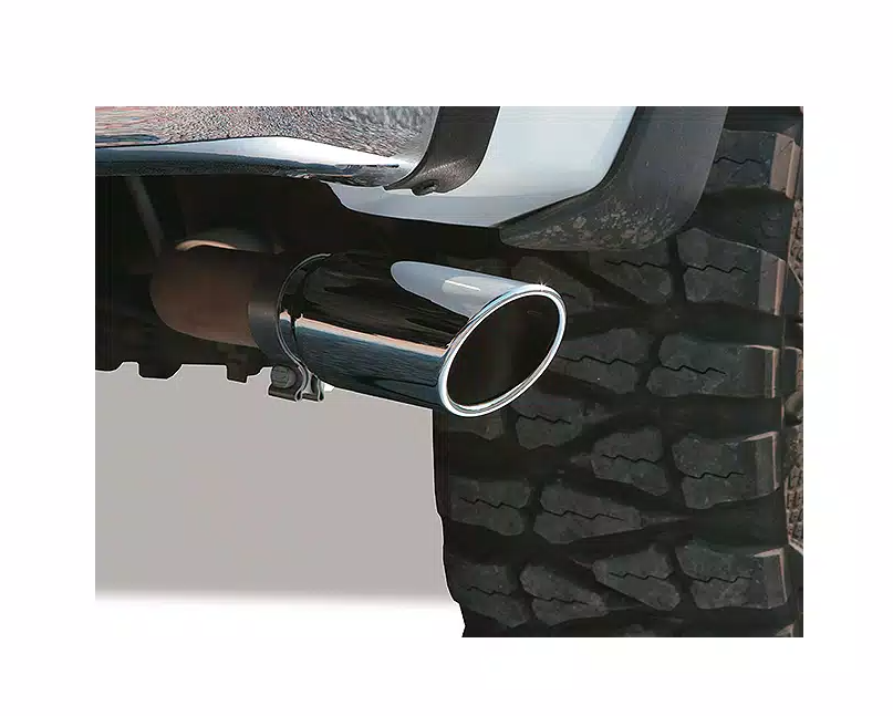 Go Rhino Exhaust Tail Pipe Tip, 2 Inch Inside Diameter, 3 Inch Outside Diameter, Chrome Plated Stainless Steel, Round, Angle Cut – GRT2310