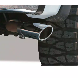 Go Rhino Exhaust Tail Pipe Tip, 2-3/4 Inch Inside Diameter, 4 Inch Outside Diameter, Chrome Plated Stainless Steel, Round, Angle Cut – GRT234410
