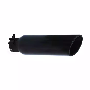Go Rhino Exhaust Tail Pipe Tip, 2-3/4 Inch Inside Diameter, 4 Inch Outside Diameter, Black Powder Coated Stainless Steel, Round – GRT234410B