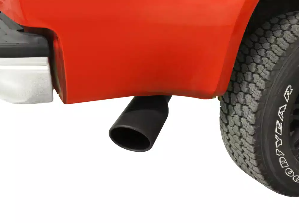 Go Rhino Exhaust Tail Pipe Tip, 2-3/4 Inch Inside Diameter, 4 Inch Outside Diameter, Black Powder Coated Stainless Steel, Round – GRT234410B