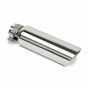 Go Rhino Exhaust Tail Pipe Tip, 2-3/4 Inch Inside Diameter, 4 Inch Outside Diameter, Chrome Plated Stainless Steel, Round, Angle Cut – GRT234414