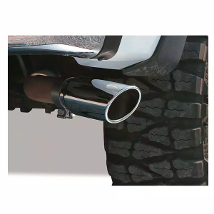Go Rhino Exhaust Tail Pipe Tip, 2-3/4 Inch Inside Diameter, 4 Inch Outside Diameter, Chrome Plated Stainless Steel, Round, Angle Cut – GRT234414