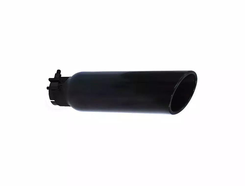 Go Rhino Exhaust Tail Pipe Tip, 2-3/4 Inch Inside Diameter, 4 Inch Outside Diameter, Black Powder Coated Stainless Steel, Round – GRT234414B
